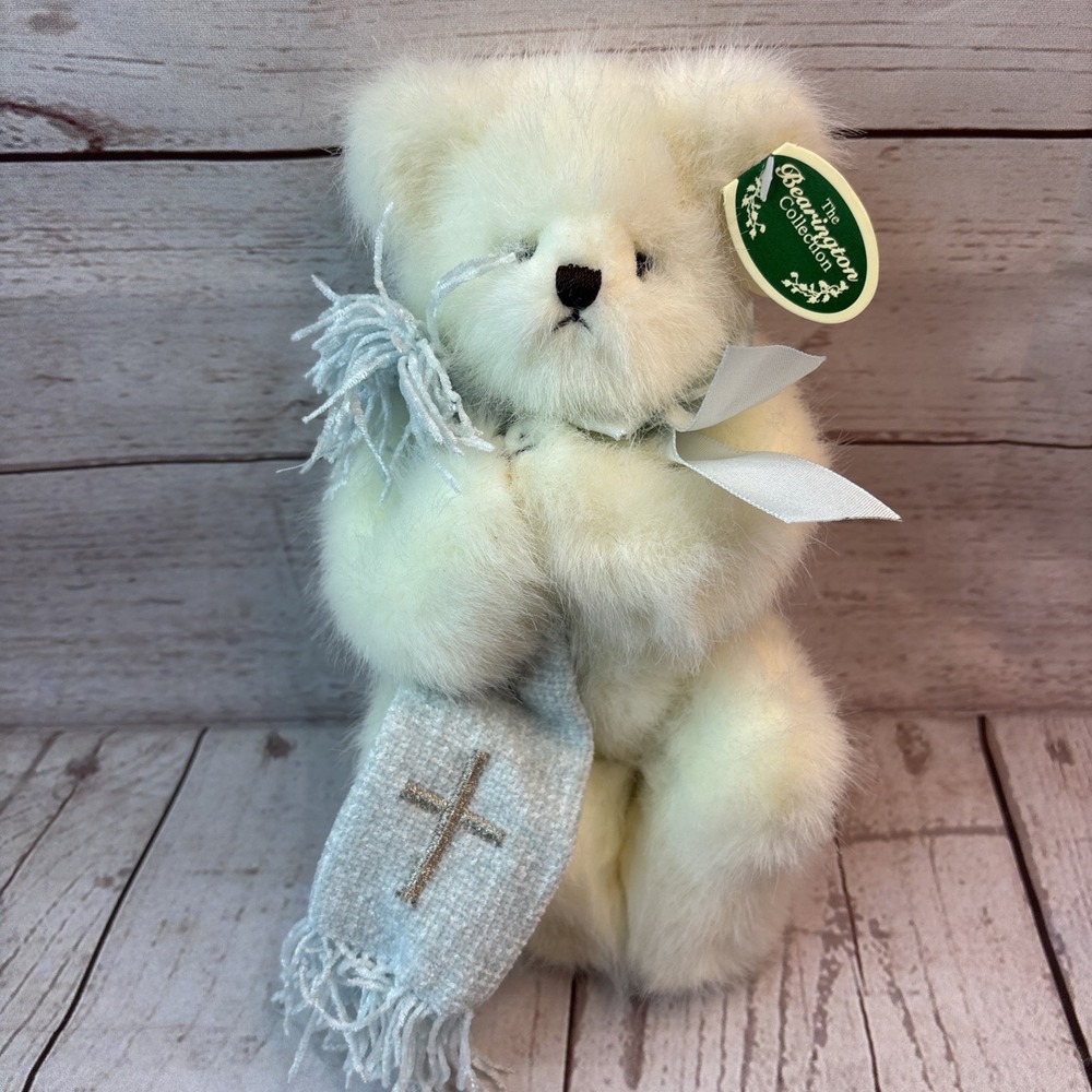 Bearington Collection Bear Peter Praysmore Communion Teddy Plush Cross Blanket